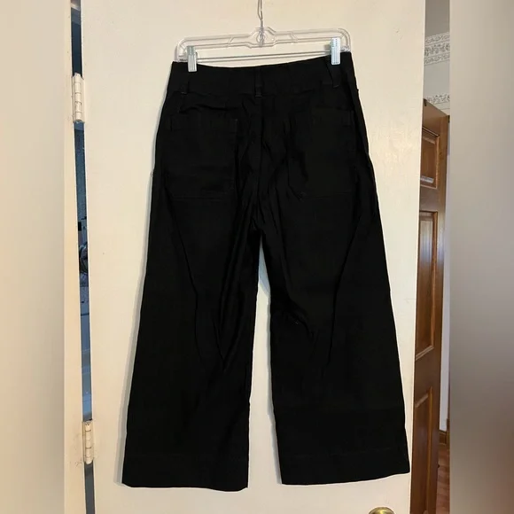 Anthropologie Maeve Colette Cropped Black Pants - Picture 3 of 8